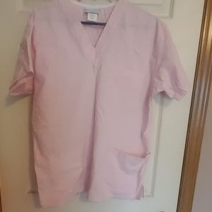 Gingham print scrub tops PEACHES BRAND